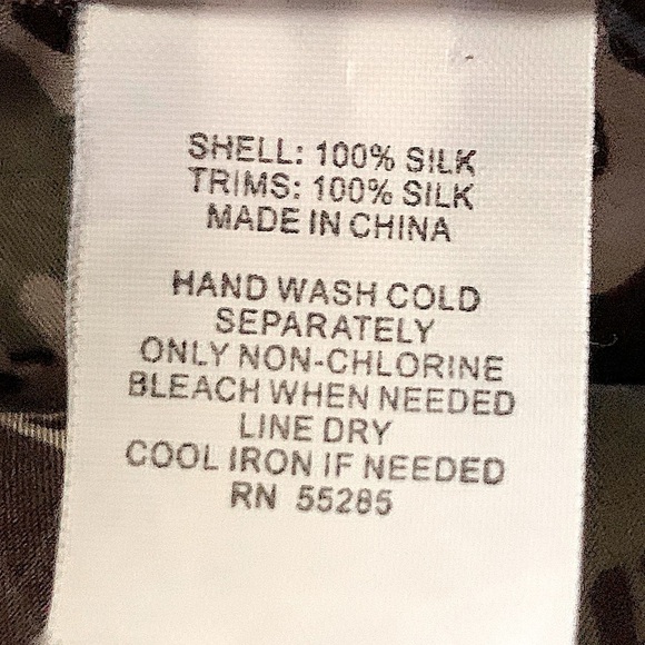 EXPRESS Design Studio Brown and Blue Silk Print Kimono Sleeve Dress Size XS - Picture 5 of 5